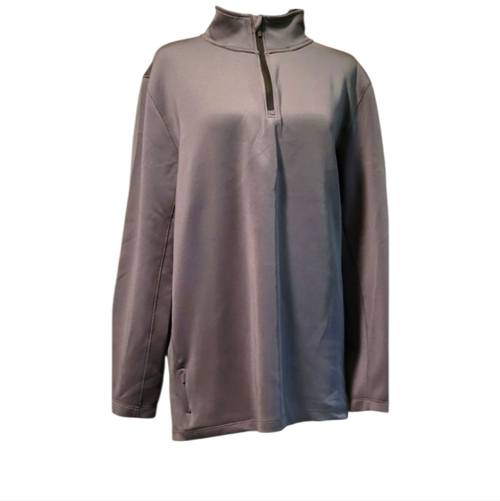 Members Mark Men's Long Sleeve Knit Quarter zip pull over Grey